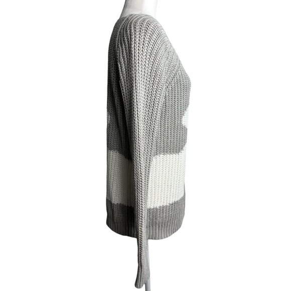 House of Harlow 1960 Adrienne Pullover Sweater in Gray and White Women's Size XS - Picture 8 of 12